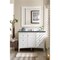 James Martin Vanities Palisades 48in Single Vanity, Bright White w/ 3 CM Charcoal Soapstone Quartz Top 527-V48-BW-3CSP - alternate 1